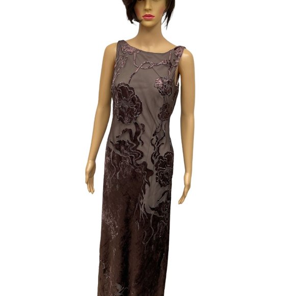 Velvet Palachi Floral Gown - Picture 2 of 7